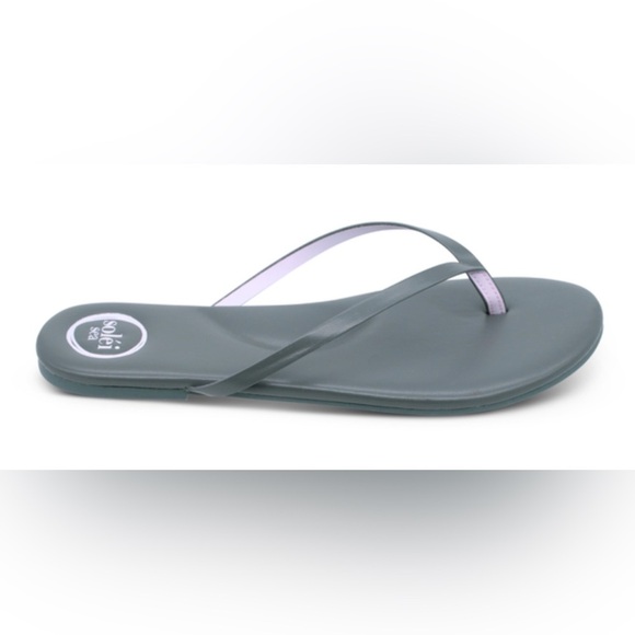 Solei Sea | Grey & Pink Flip Flop / Sandals | Women’s 9 & 6 - Picture 2 of 3
